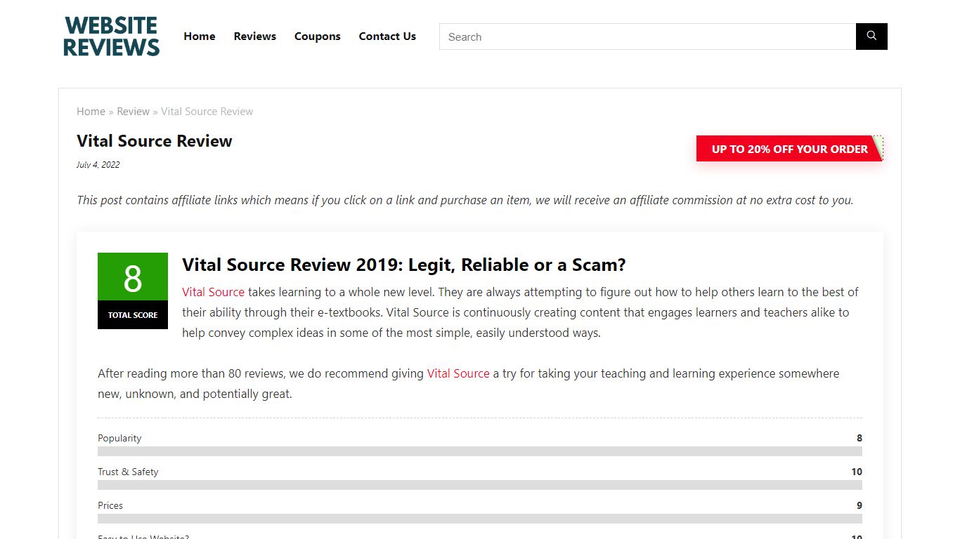 Vital Source Review 2022: Is it Legit, Reliable or a Scam? - WebsiteReviews