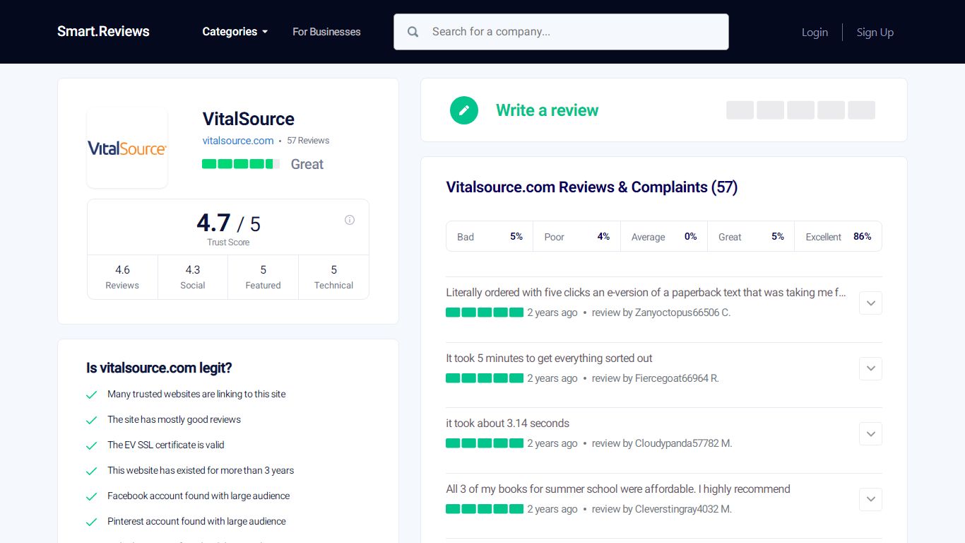 VitalSource Reviews, Rating 4.7. Read About vitalsource.com Business